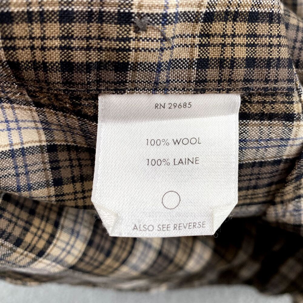 Sir Pendleton Shirt Men's XL Brown Plaid Wool Outdoor Workwear Academia Grunge - Picture 15 of 16